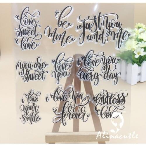 CLEAR STAMPS Be Mine DIY Scrapbooking Card album paper craft rubber roller transparent silicon stamp AlinaCraft