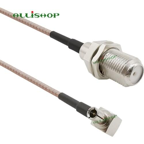 0-6Ghz WiFi Pigtail TS9 Male Plug Right Angle to F type female Connector RF Coaxial TS9-F jack plug low loss RG316 Cable