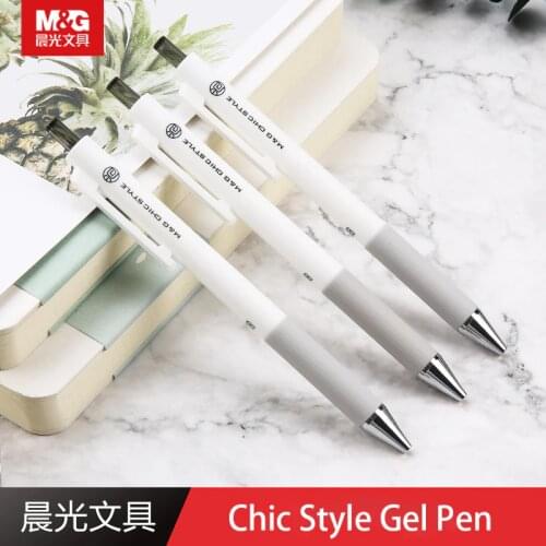 M&G AGPH9101 Chic Style Gel Pen 0.38MM Bullet Type Black Pen Press Type School Supplies Office Supplies Signature Pen Stationery