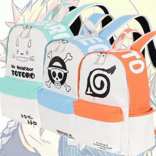 Cartoon Backpack Anime My Neighbor Totoro/Attack on Titan Women Men Laptop Shoulders Bags Boys Girls School Bags Mochila Bolsa