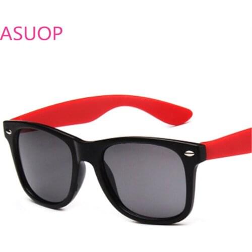 ASUOP new fashion men and women children sunglasses square retro boy glasses UV400 classic luxury brand design girl goggles