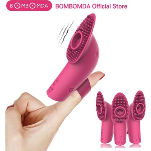 Wearable Finger Vibrator For Women G Spot Clitoris Stimulator 10 Modes Vagina Touch Finger Sleeve Vibrator Sex Toys for Couples