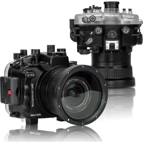 Seafrogs 40m/130ft Underwater Camera Housing Case Waterproof camera bags for Sony A7 III A7R III A7M3 Camera