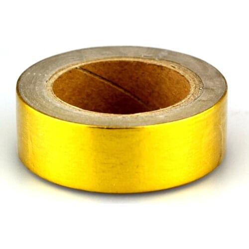 Gold Foil Washi Tape Japanese Paper 1.5*10meter Kawaii Scrapbooking Tools Mix Solid Colors Masking Tape Adhesiva Decorativa Tape