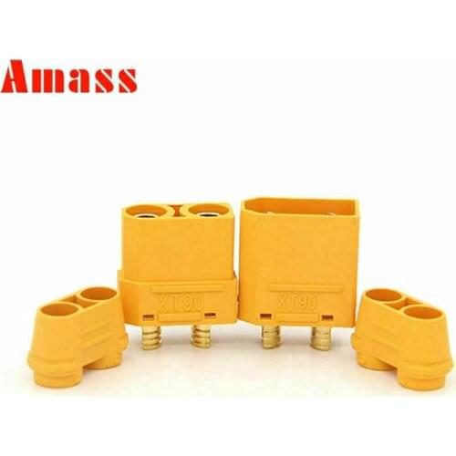 1Pairs Amass XT90H Plug Male and Female 4.5mm golden Plated Bullet Banana Plug Connector for RC ESC Battery