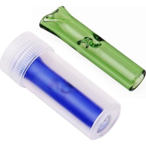 2Pcs Tobacco Cigarette Glass Filter Mouthpiece Tips Storage Box Holder Rolling Paper Smoking Weed Accessories Pipas Fumar Hierb