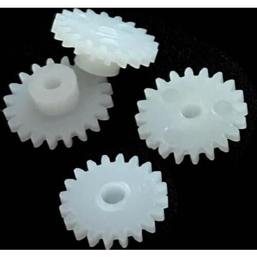 20 Teeth 11mm POM Gear 202A 202.5A 0.5M Hole= 2mm/ 2.5mm Shaft Tight Fitting Plastic Pinion Toy Model Accessory 100PCS/Lot
