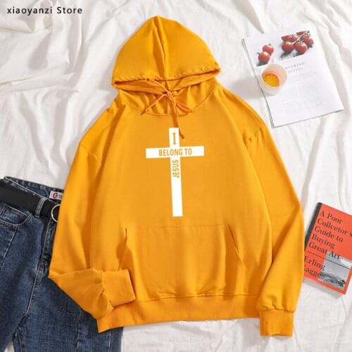 2020 women hoodies cotton sportswear pullovers cross print JESUS sweatshirts High Quality hoodies black