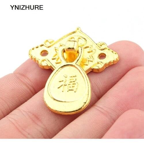 34*40mm 30PCS Golden mini antique handle Chinese antique character FU word box package box handle handle gift box hardware