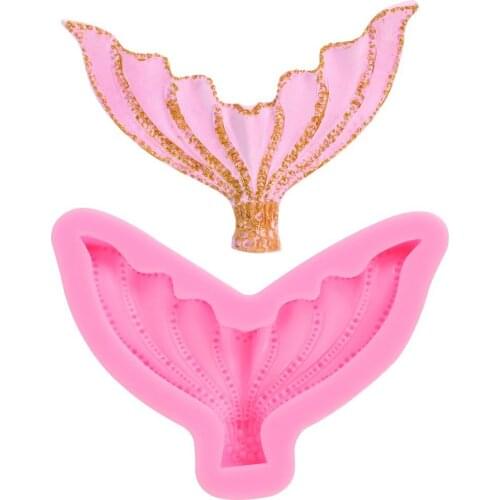 3D mermaid tail mold DIY chocolate cake silicone mold baking cake decorating tools handmade soap mold Baking accessories 13*10CM