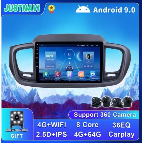 Android 9.0 For Kia Sorento 2014-2017 GPS Navigation Car Multimedia Player WIFI 4G Camera DSP Carplay 2 DIn Radio Video Player