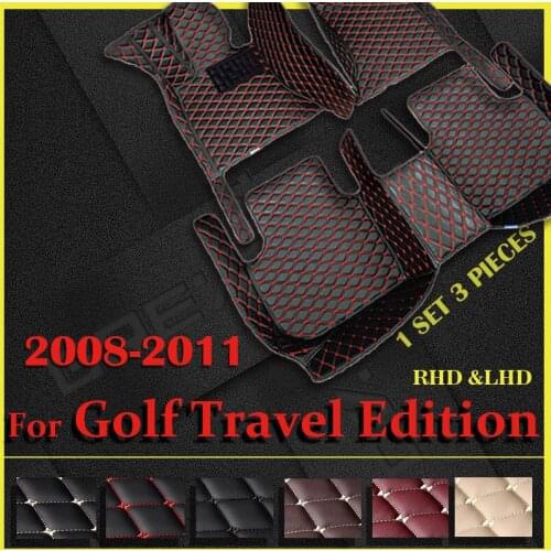 Car floor mats for Volkswagen GOLF Travel Edition 2008 2009 2010 2011 Custom auto foot Pads automobile carpet cover