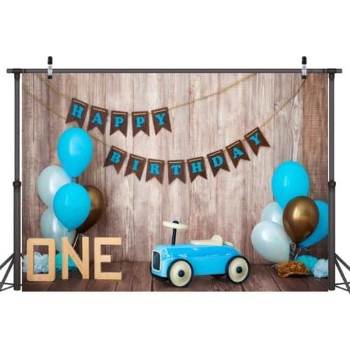 Baby 1st Birthday Interiors Car Decor Photography Background Newborns Photo Booth Backdrop For Photographic Studio Photocalls