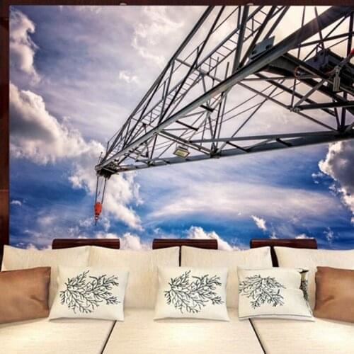 Dropshipping Fatman Geometric Wallpaper European Tower Crane Geometric Lines 3d Wall Murals Luxury Wallpaper Carta Da Parati