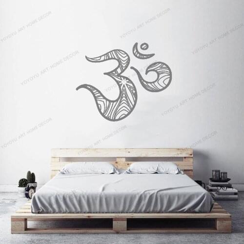 Hinduism Namaste Yoga Mandala Vinyl Wall Garage Stickers Home Decor Room Art Mural Wall Decal Wallpoof CX1820