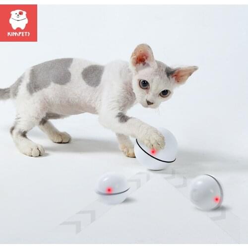 KIMPETS New Style Pet Teases Cat Ball USB Charging Electric Rotating Swing Badminton Laser Rolling Self-healing Ball