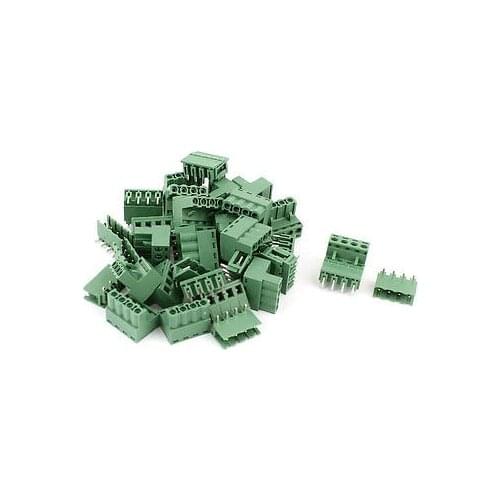20 Pair 4 Pins 5.08mm Pitch Male Female PCB Screw Terminal Block Connectors