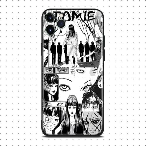 Junji ito tomie horror anime collage For iPhone se 6 6s 7 8 plus x xr xs 11 pro max soft silicone phone case cover shell