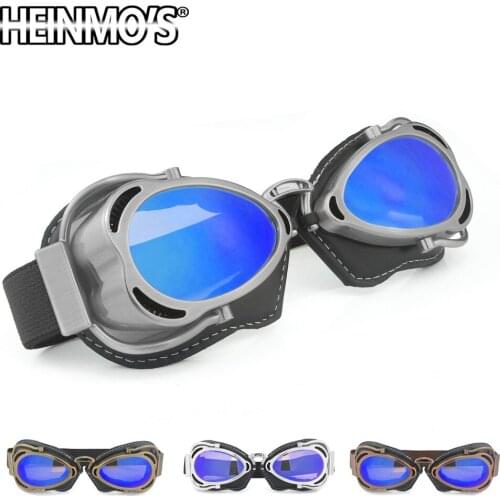 Goggles Motorcycle goggles retro outdoor windproof goggle helmet glasses goggles Leather Eyewear Glasses ATV Off-Road glasses