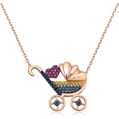 Real Silver 925 Jewelry Silver New Born Baby Necklace