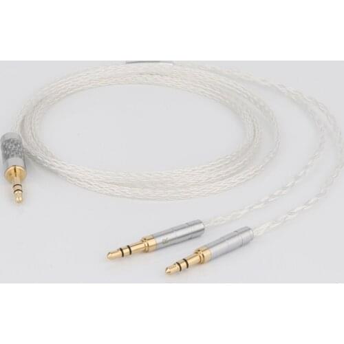 Preffair High Purity16 Core OCC Silver Plated Headphone Upgraded Cable for Denon AH-D600 AH-D7200 AH-D7100 Focal Elear Headphone