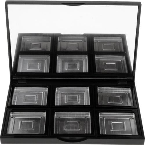 Empty Eyeshadow Case Palette with Pans Lipstick Powder DIY Makeup Mirror Box