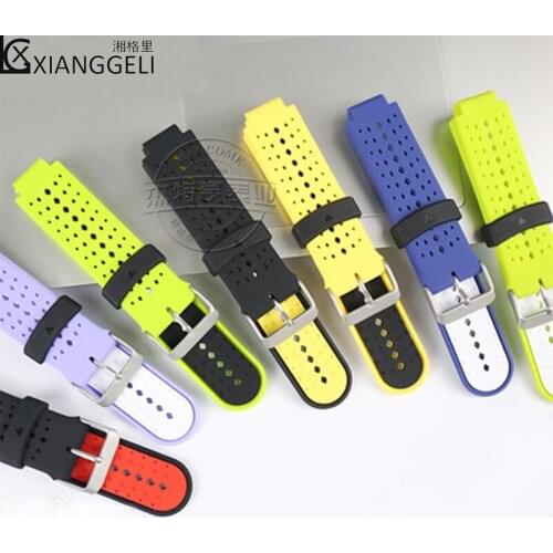 Watch accessories silicone strap for Garmin forerunner220 230 235 620 630 735 men and women outdoor sports waterproof strap