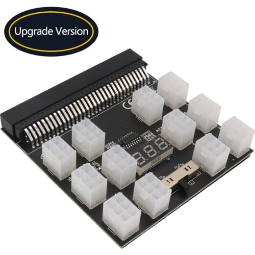 Mining 1200W Server PSU Power Supply Breakout Board Adapter with 12 Ports ATX 6 Pin for DPS-800GB 1200FB 1200QB A