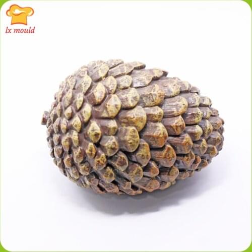 Pine Cone 3D Candle Mould Food Grade Cake Baking Silicone Molds Soap Christmas