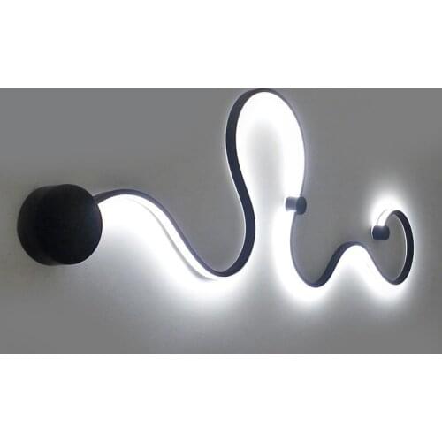 Modern White Or black wall sconce For Bedroom Living Room Bedside creative wall lamp Aisle Corridor home interior wall lights