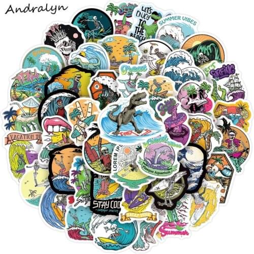 10/50Pcs Outdoor Summer Surfing Stickers For Luggage Skateboard Laptop Motorcycle Guitar Phone Bicycle Sticker Toy Pegatinas