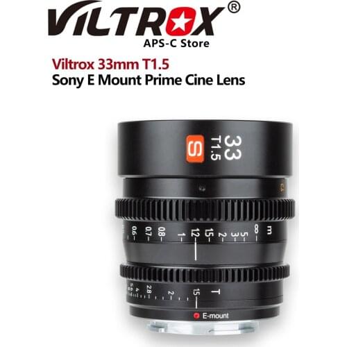 Viltrox 33mm T1.5 APS-C Large Aperture Professional Cine Lens Manual Focus Compact Solid Lens Filmmaking for Sony E Mount Camera