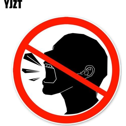 YJZT 12*12CM Warning Sign Car Stickers Accessories Bumper C30-0393