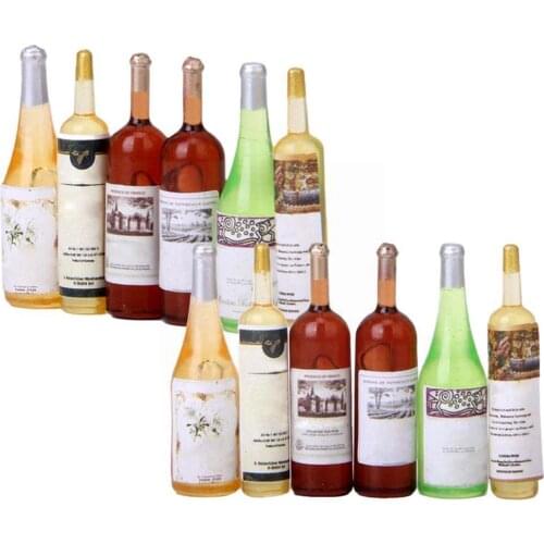 1:12 Dollhouse Miniature Kitchen Accessories Mini Simulation Bottle Accessories Model Toys Children Furniture Gifts Wine Q6B1