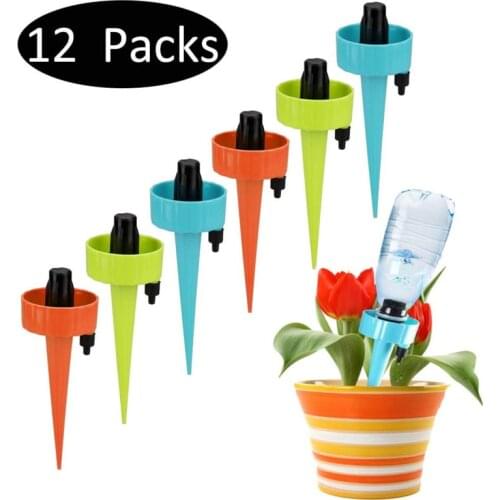 12pcs Automatic Water Device With Switch Control Valve Adjustable Water Flow Dropper Equipment Garden Supplies Irrigation Tool