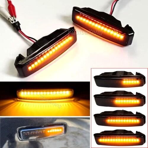 2Pcs Dynamic LED Side Marker Sequential Indicator Blinker For BMW 5 Series E39 1995-2003 M5 Flowing Turn Signal Lights
