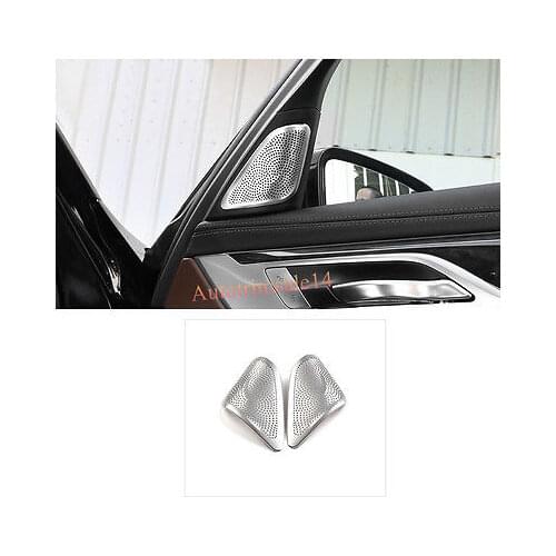 2*Steel Interior Tweeter Treble Speaker Trim For BMW 7 Series G11/G12 2016-2018