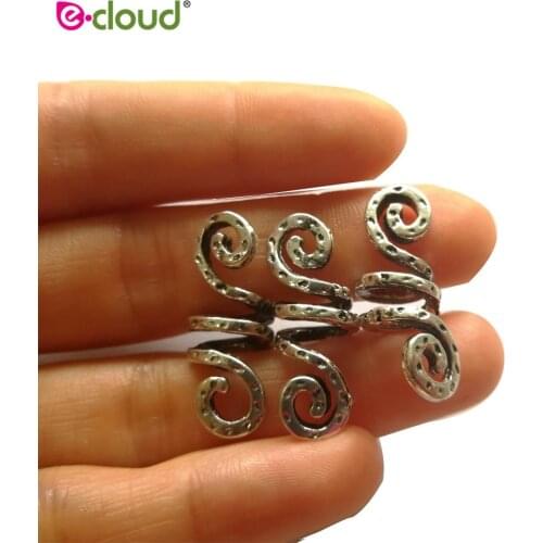 20pcs/lot Hair Beads Rings-Dreadlock Hair Accessories Norse Spiral Hair Coils Spring Beads for Braid Beards Hair Pendants