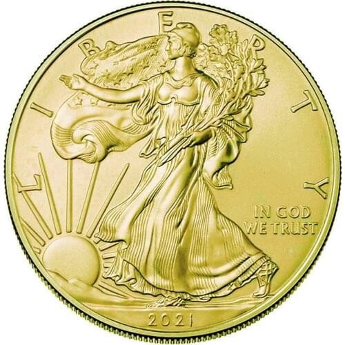 2020 2021 New American Statue Of Liberty Eagle Coin Collection Commemorative Souvenir Challenge Collectible Gift Home Decoration