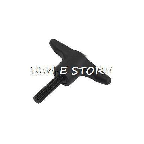 8mm x 30mm Metal T Shaped Machinery Adjustable Handle Orange Black