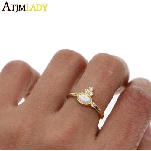 Anillos 2019 Factory Bands Crystal Party Direct Cz Paved Thin Color Plated Ring For Women Delicate Dainty Opal Fire Top Quality