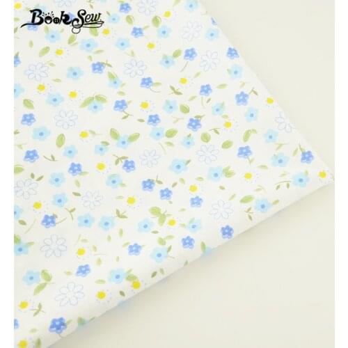 Booksew Freshness Floral Pattern100% Cotton Twill Fabric Home Textile Sewing Cloth For Bedding Baby Craft Patchwork Scrapbooking