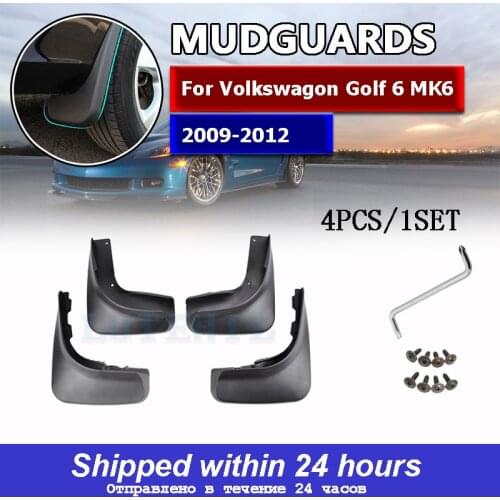 For Volkswagen VW Golf 6 Mk6 2009 2010 2011 2012 Set Molded Mud Flaps Mudflaps Splash Guards Front Rear Mud Flap Mudguards