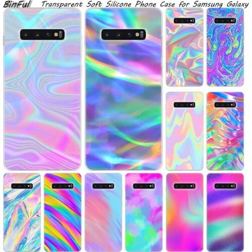 Hot Colorful rainbow Soft Silicone Case For Samsung Galaxy S10 S9 S8 Plus S7 Edge A6 A8 Plus A7 A9 2018 A5 2017 Fashion Cover