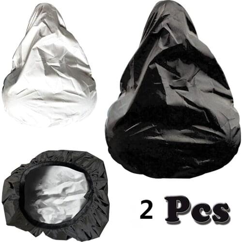 2 PCS Waterproof Cycling Bike Bicycle Seat Rain Cover Elastic Dust and Rain Resistant UV Protector Bike Accessories