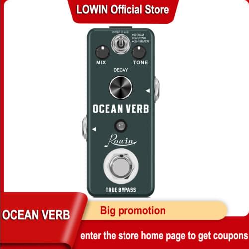 Rowin Ocean Verb Reverb Digital Guitar Effect Pedal
