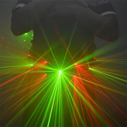 K02 Party dance stage light costumes green laser belts red laser beams laser men projector robot men wear dj dress show disco ds