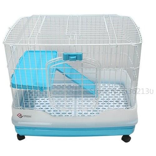 Feeding cage breeding rabbit guinea pig dayang metal drawer wheel luxury anti-spray urine