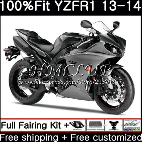 Injection Body Glossy grey For YAMAHA YZF 1000 YZF R 1 YZF R1 2013 2014 8HC.4 YZF-1000 YZF-R1 13 YZF1000 YZFR1 13 14 Fairing