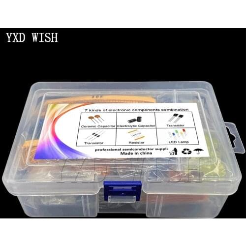 Metal film Resistor assortment kit led diodes Electrolytic Capacitor Ceramic set transistor Pack Diy Electronic Kits